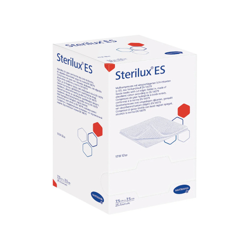 STERILUX ES kompresy z gázy, 7,5 cm x 7,5 cm
